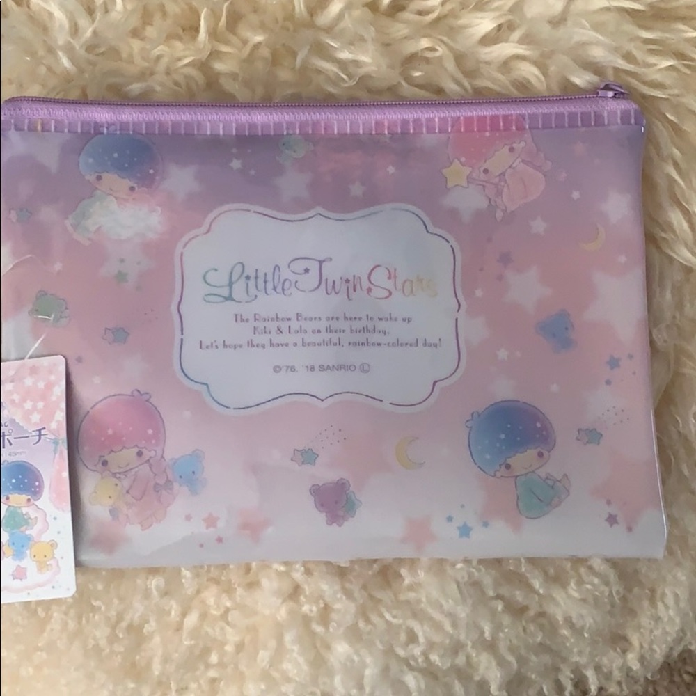 Little Twin Star Zip Cosmetic Pouch NWT